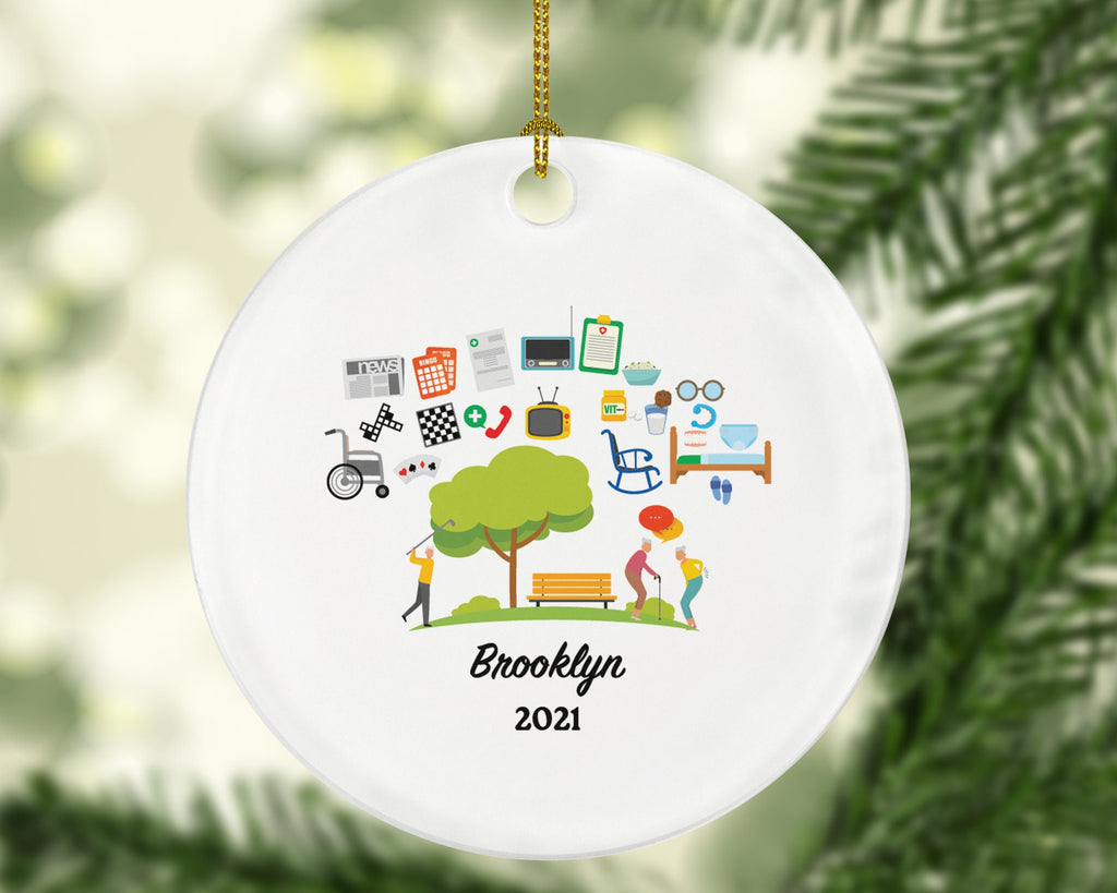Nursery Home Worker Owner Christmas Ornament - Personalized Elderly Disability Nurse Physician Physical Occupational Therapist Housekeeper
