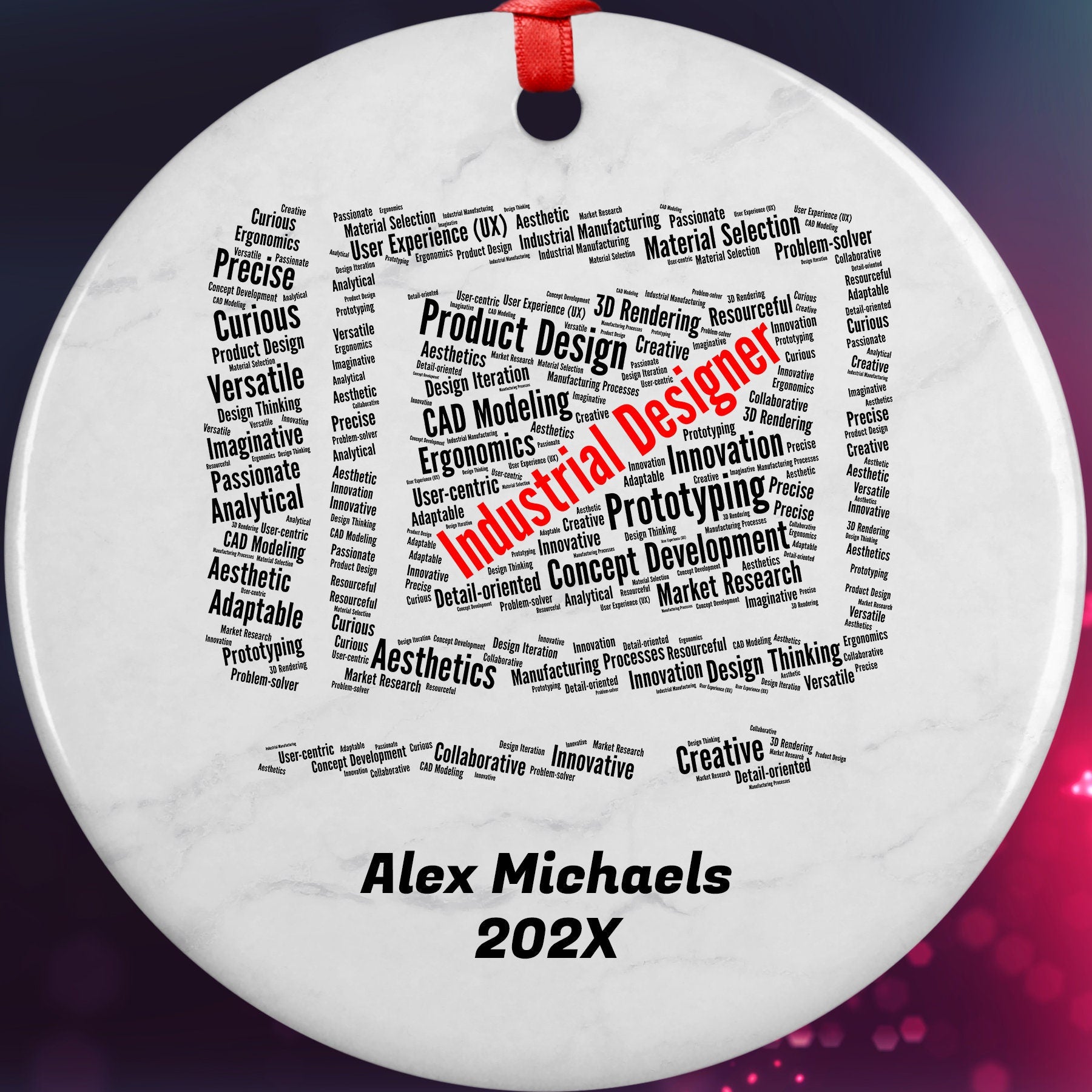 Industrial Designer Personalized Christmas Ornament