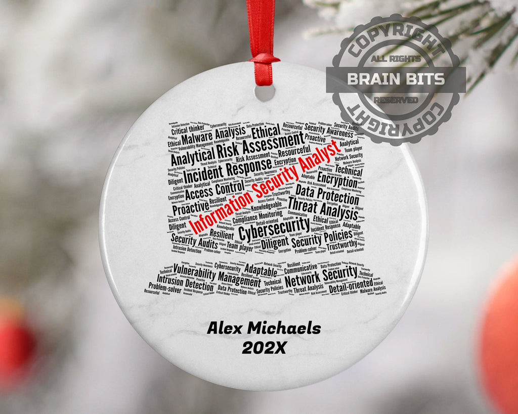 Information Security Analyst Personalized Christmas Ornament