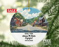 Iowa Christmas Ornament Personalized - IA Engaged Married Family Together Couple Travel Honeymoon Engagement Marriage