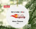 Ambulance Driver Christmas Ornament Personalized - Fist Responder, Ambulance, Ride the EMT Custom Name Year Holiday Gift