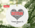 Dietitian Christmas Ornament Personalized Gift -  Custom Name Year