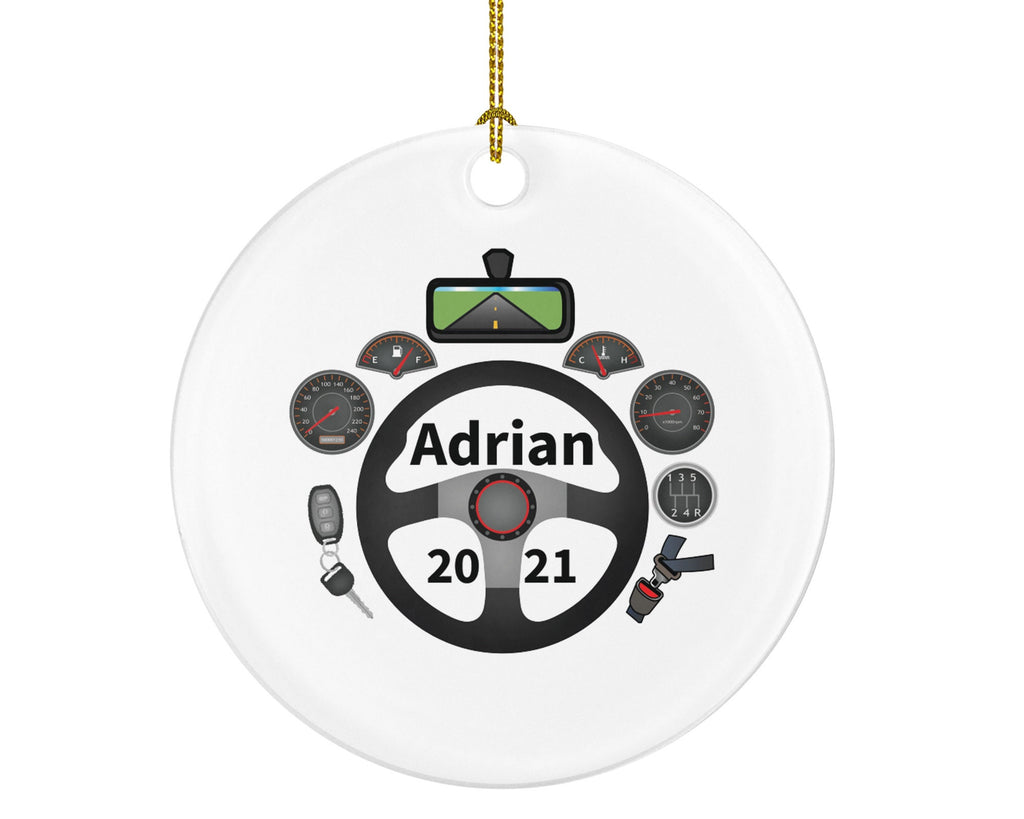 New Driver Christmas Ornament Personalized - Driving Car License Owner Driver's License Plate Custom Gift For Teenage
