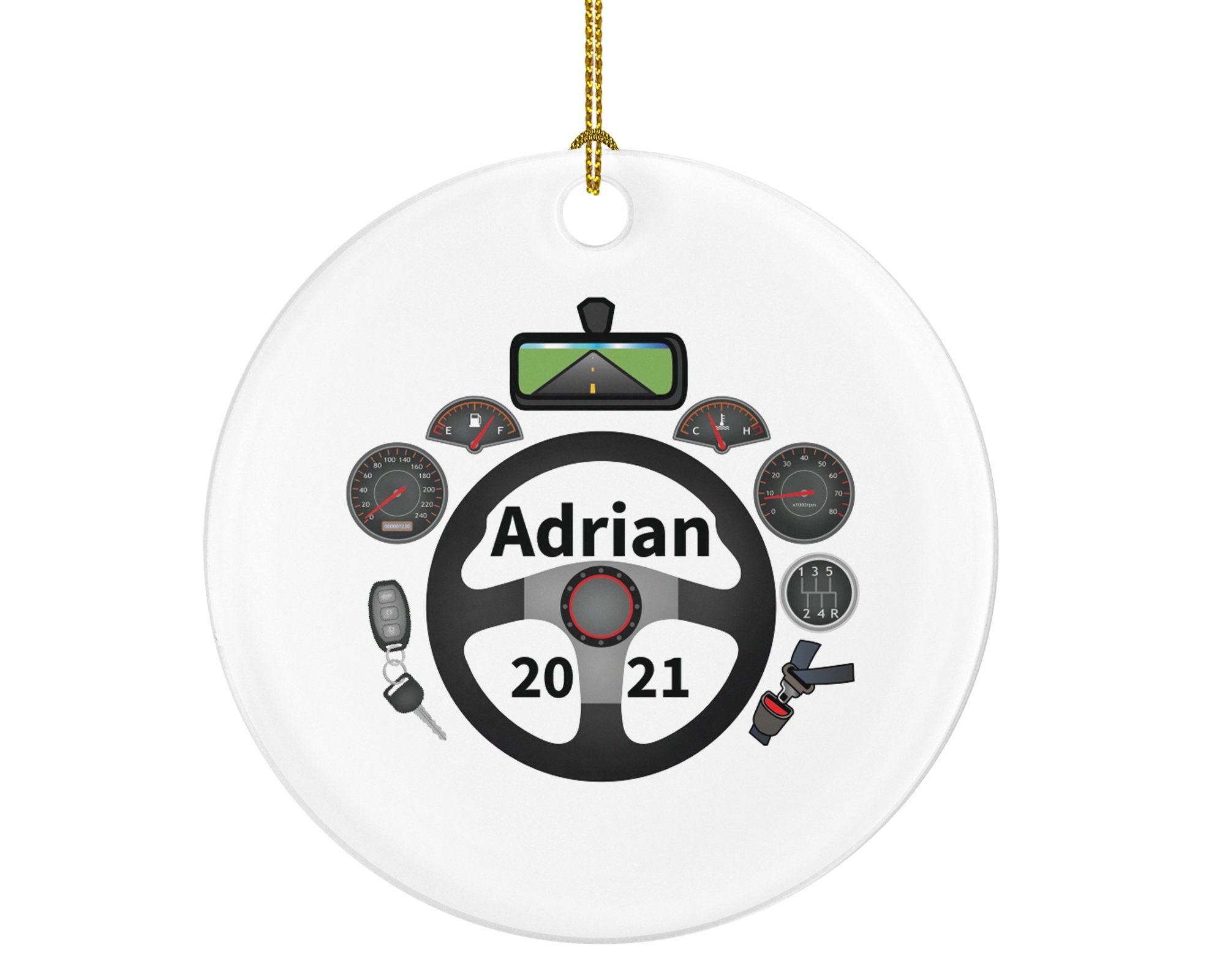 New Driver Christmas Ornament Personalized - Driving Car License Owner Driver's License Plate Custom Gift For Teenage