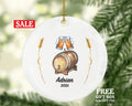 Beer Lover Christmas Ornament Personalized, Beer Drinker, Beer Keg Mug of Beer, Turning 21 Ornament,