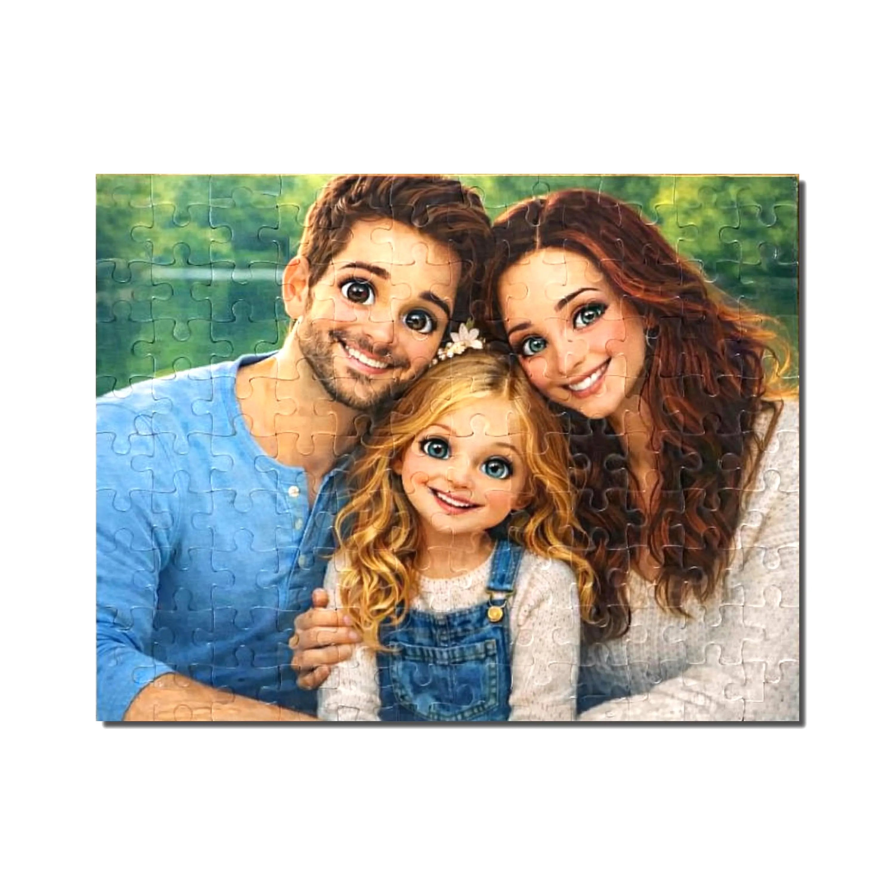 Custom Cartoon Puzzle From Photo - Jigsaw Puzzles from Picture - 120 Pieces - Gift for Couples, Families, Friends & Relatives
