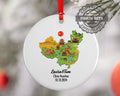 China Cultural Map, Ornament, Engagement, Married, Travel, Gift for Engaged Couple, Engagement Gift, Trip, Vacation Souvenir