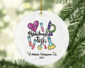 Phlebotomist Tech Christmas Ornament Personalized - Lab Tech Gift, Healthcare Worker Essential Employee Appreciation, Hospital Worker