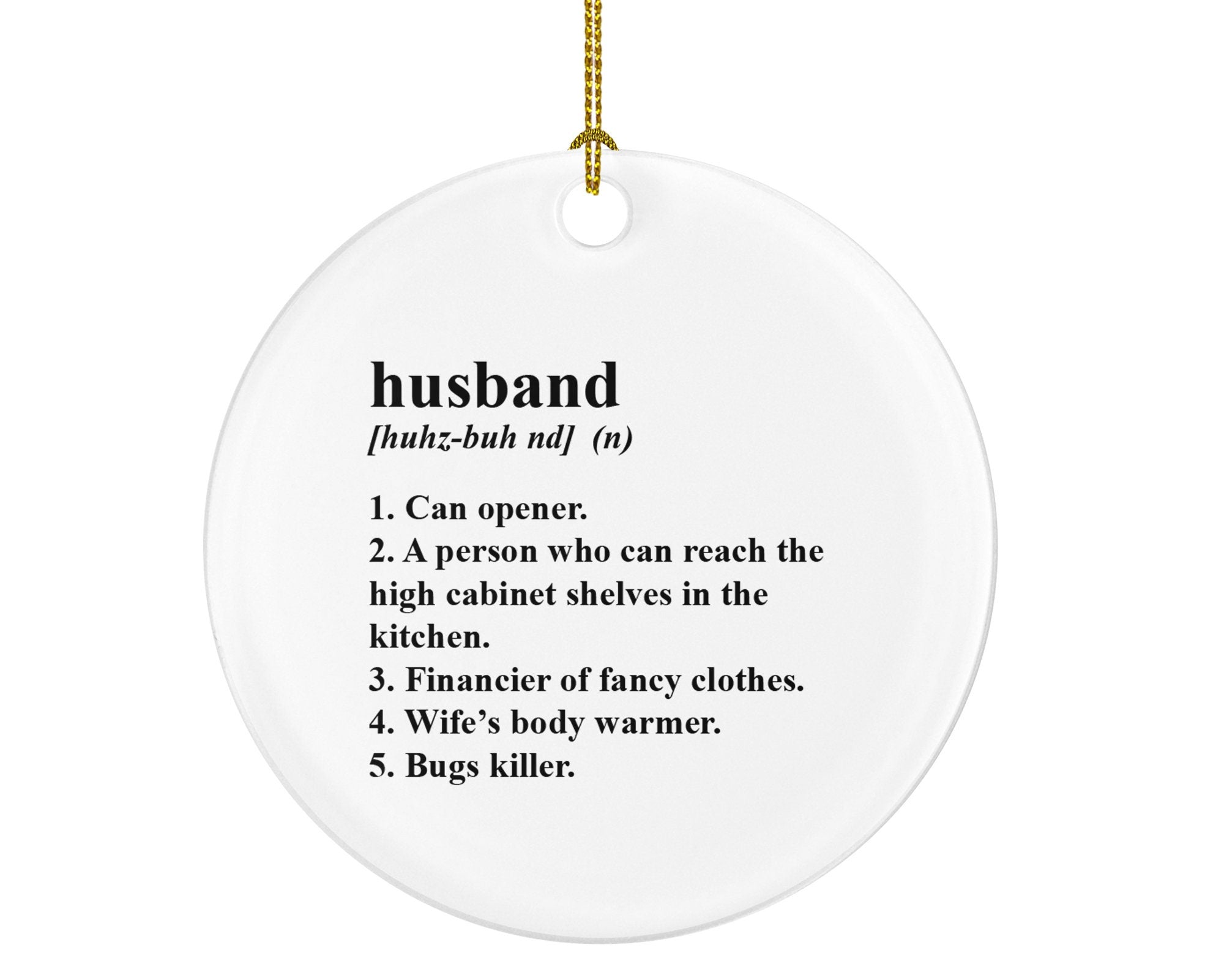 Husband Definition Christmas Ornament  - Funny gift for Christmas for your special husband