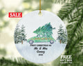 First Christmas As Mr & Mrs Newlywed Christmas Ornament - Personalized  Wedding First Married Gift for Wedding Vintage Green Car