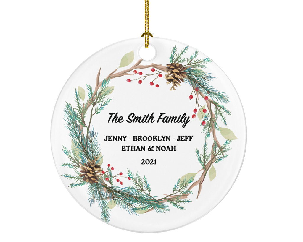 Family of 2 3 4 5 6 Christmas Ornament Personalized - Gift for Family - Custom Name Year Christmas Ornament