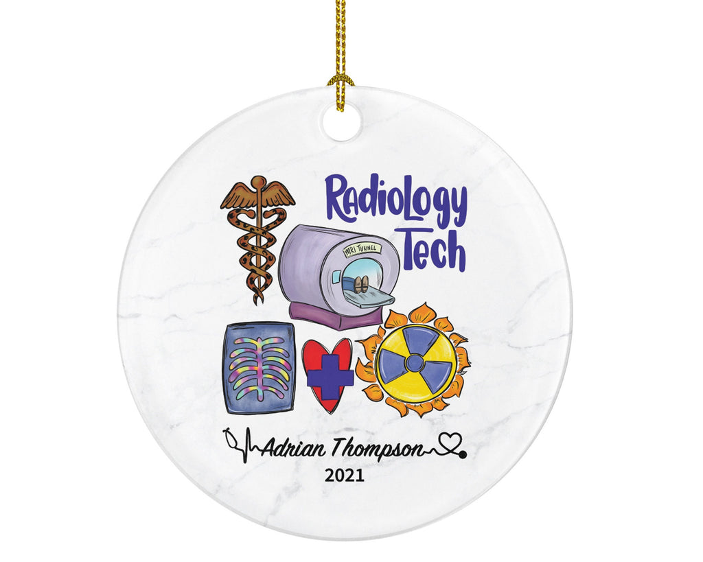 Radiology  X-Ray Tech Christmas Ornament Personalized - Radiologic Scan Health Worker Gift