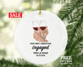 Our First Christmas Engaged Personalized Ornament - Engagement Announcement Couple Gift - Wine Lovers