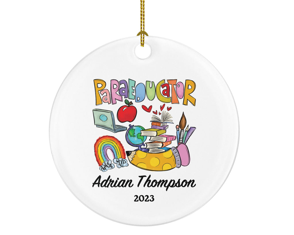 Para Educator Christmas Ornament Personalized - Custom Teacher Education Child