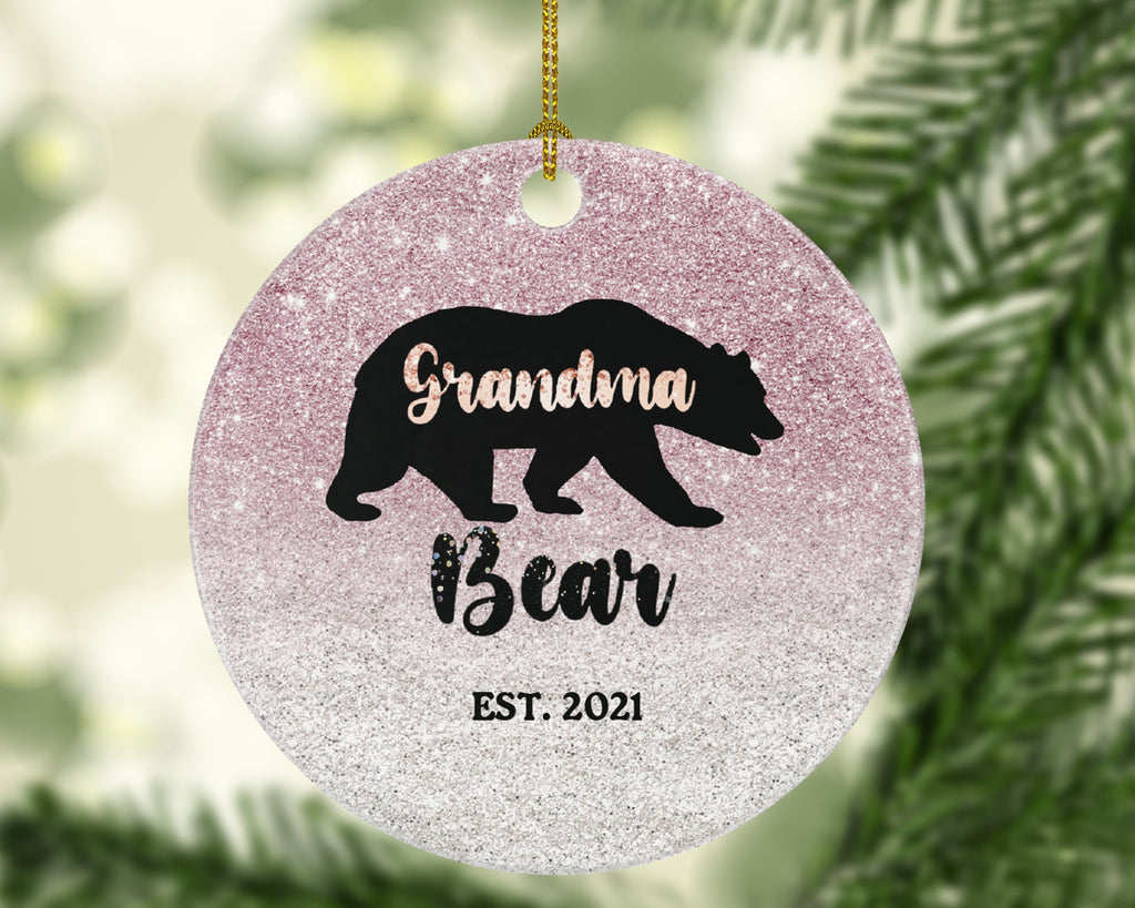 Grandma Bear Ornament, Grandma Bear Gift, Grandparent Pregnancy Announcement, Mother's Day Gift