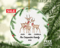 First Christmas as a Family of 3 Ornament - Deer Family New Baby Girl Boy Parents Mother Father Mom Dad Gift Kid Child