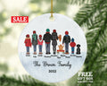 Family with Pet Dog Cat Christmas Ornament Custom Fur Boy Girl New Baby Mom Dad Gift Lover Owner Holiday Rescue - Up to 10 Characters