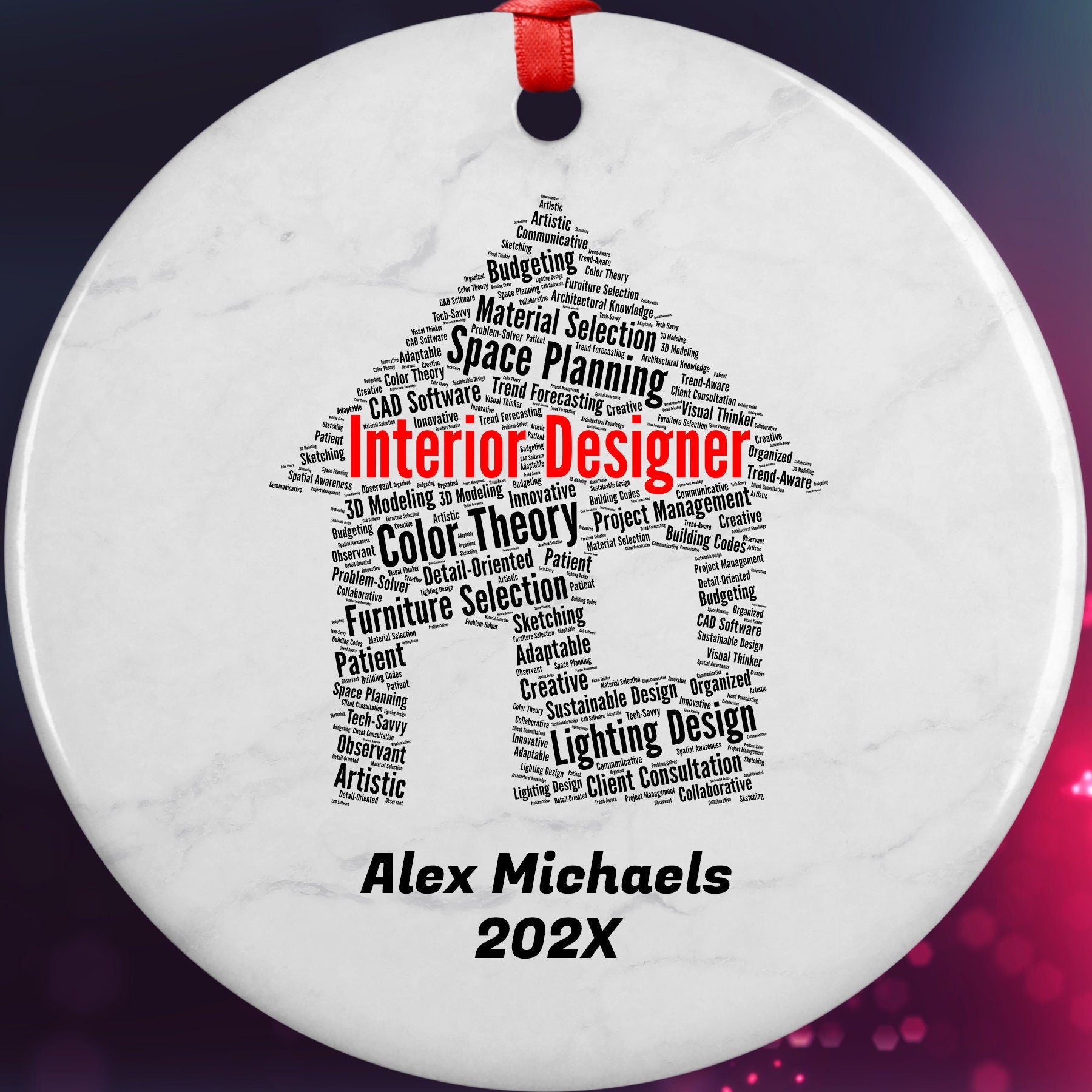 Interior Designer Personalized Christmas Ornament