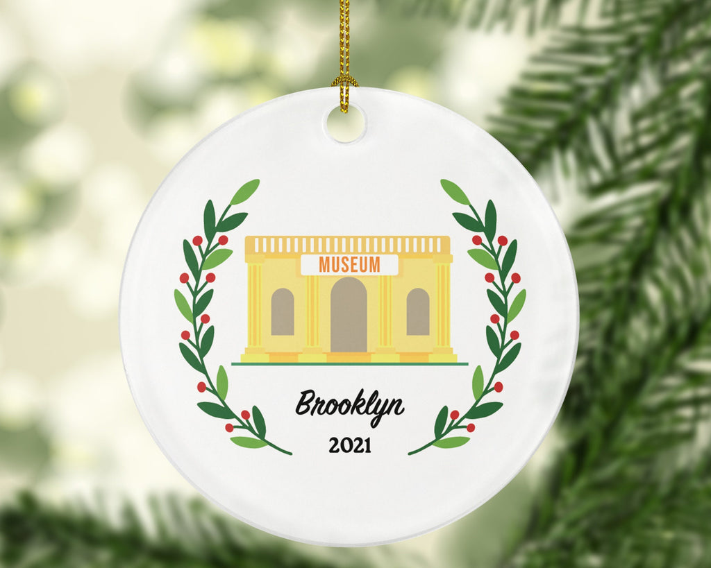 Museum Worker Christmas Ornament Personalized, Custom Museum Employee Employer for Holiday, Gift for Museum