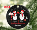 Personalized Engaged Christmas Ornament Engagement Couple Our First Newly Just Engaged She Said Yes Will You Marry Me Ring Proposal 1st