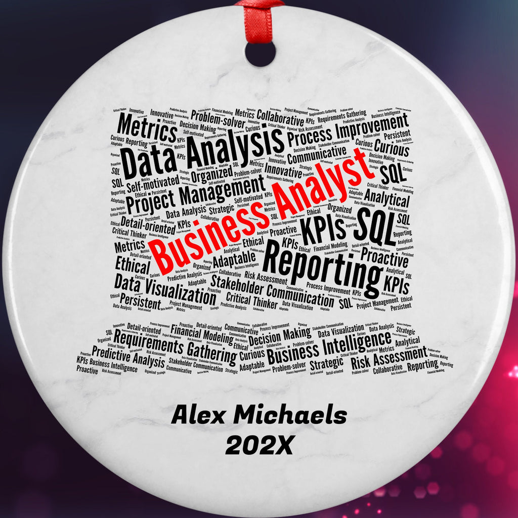 Business Analyst Personalized Christmas Ornament