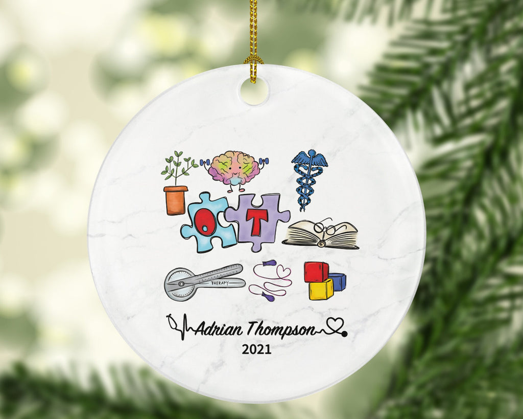 Occupational Therapist Christmas Ornament Personalized - Therapy Gift OT Graduation Occupation Thank You Appreciation Gift
