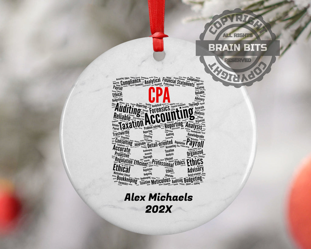 Certified Public Accountant CPA Personalized Christmas Ornament