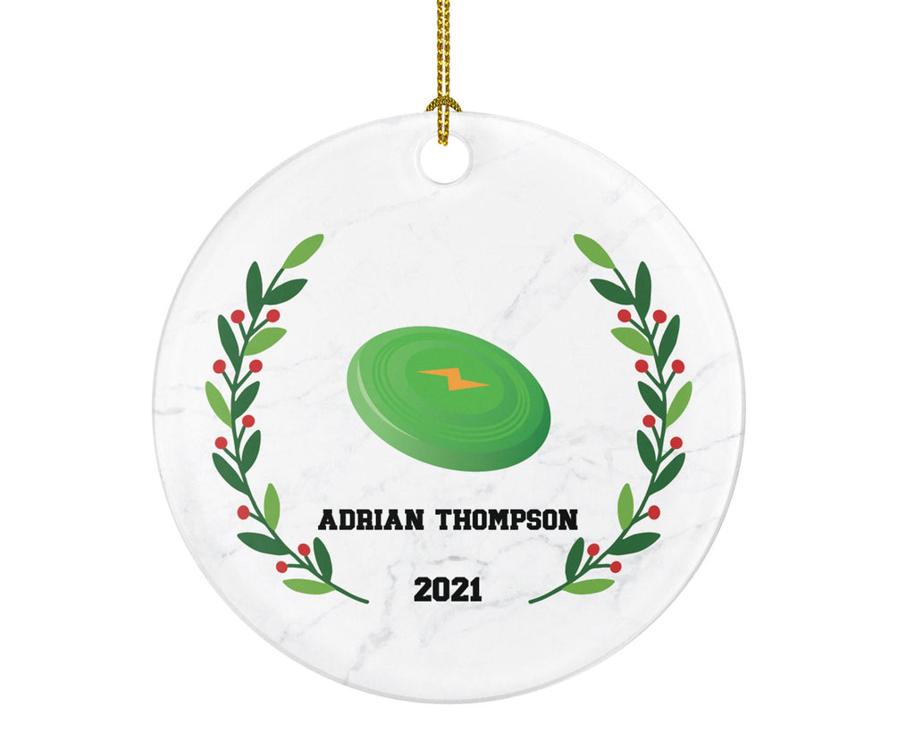 Frisbee Game Player Christmas Ornament Personalized-  Custom Frisbee Lover Gift