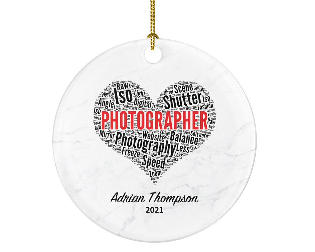 Photography Camera Photographer Ornament - Personalized Photographer Custom Gift Shoot People