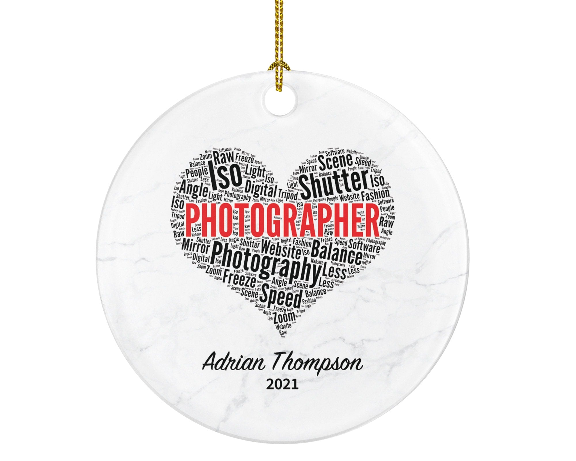Photography Camera Photographer Ornament - Personalized Photographer Custom Gift Shoot People