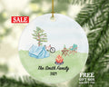 Camper Ornament - Camping Tent Family Christmas Bicycle Fire Vacation Trip Recreational Personalized Gift