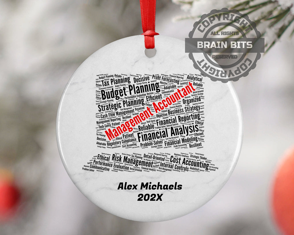 Management Accountant Personalized Christmas Ornament