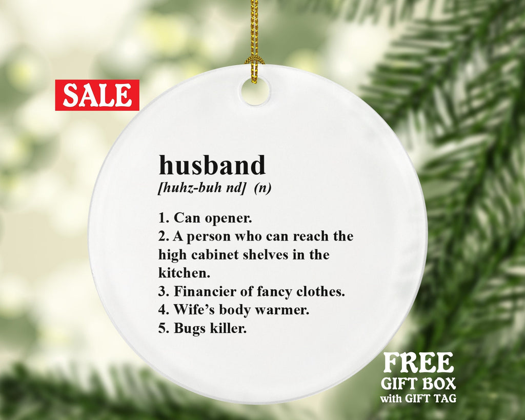 Husband Definition Christmas Ornament  - Funny gift for Christmas for your special husband