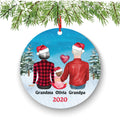 Grandparents Christmas Ornament: Personalized Baby Boy or Girl - Ceramic
