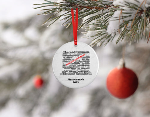 Administrative Services Manager Personalized Christmas Ornament