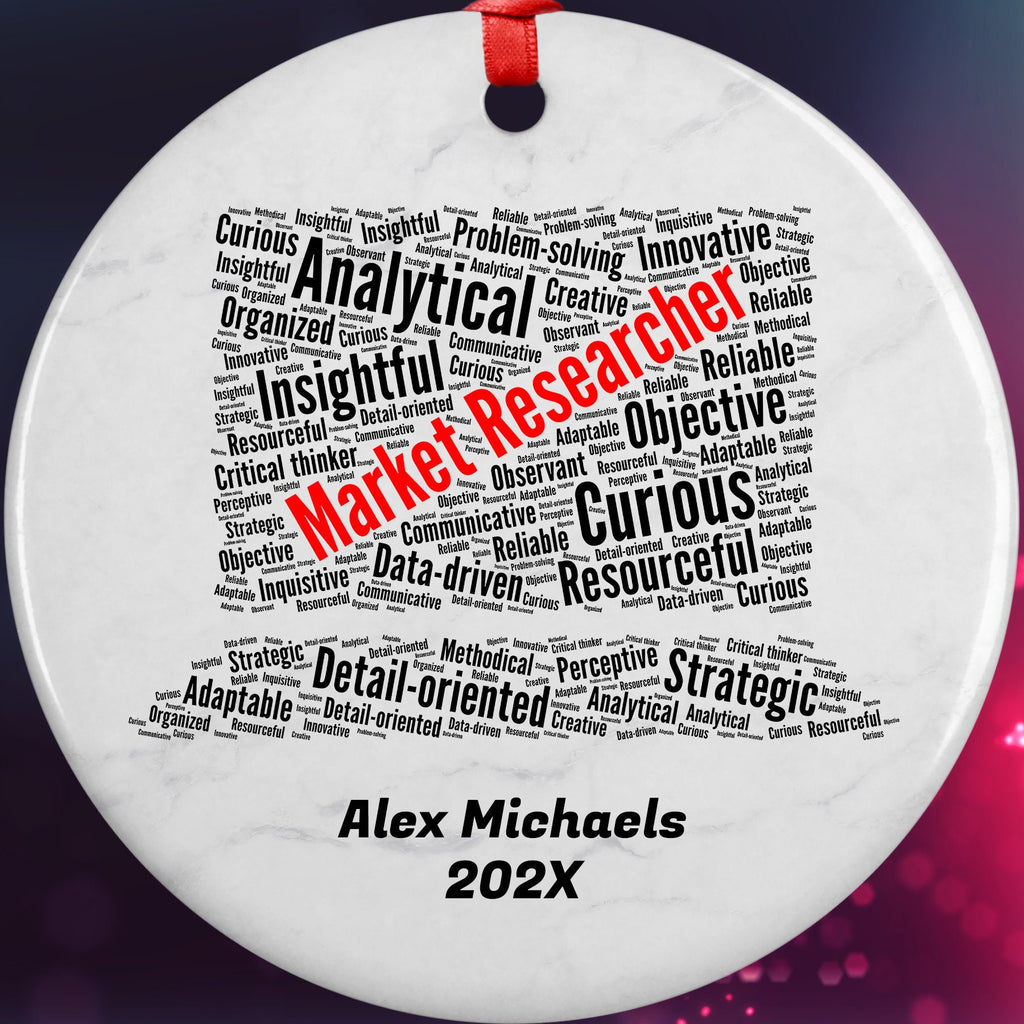 Market Researcher Personalized Christmas Ornament