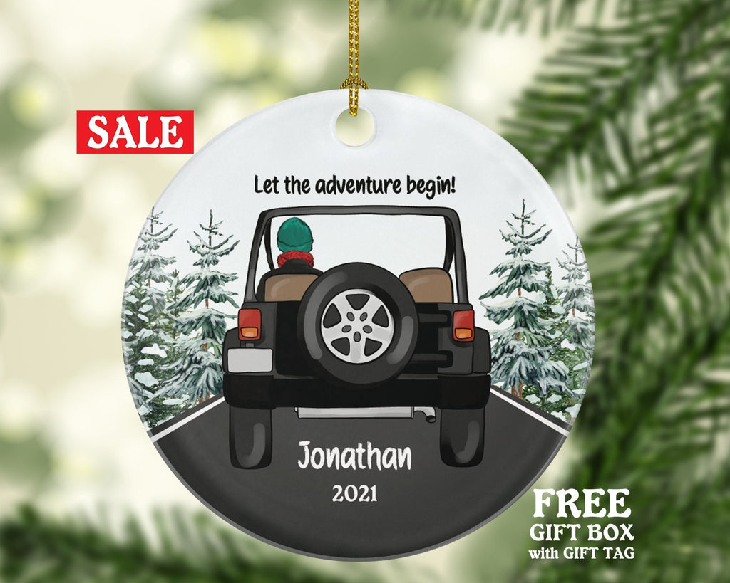 Personalized New Driver Christmas Ornament Boy Male Car Driving Adventure New License Owner Driver's License Plate Custom Gift For Teenage