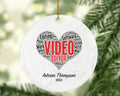 Video Editor Christmas Ornament Personalized - Video Editing Gift - Custom Name Year
