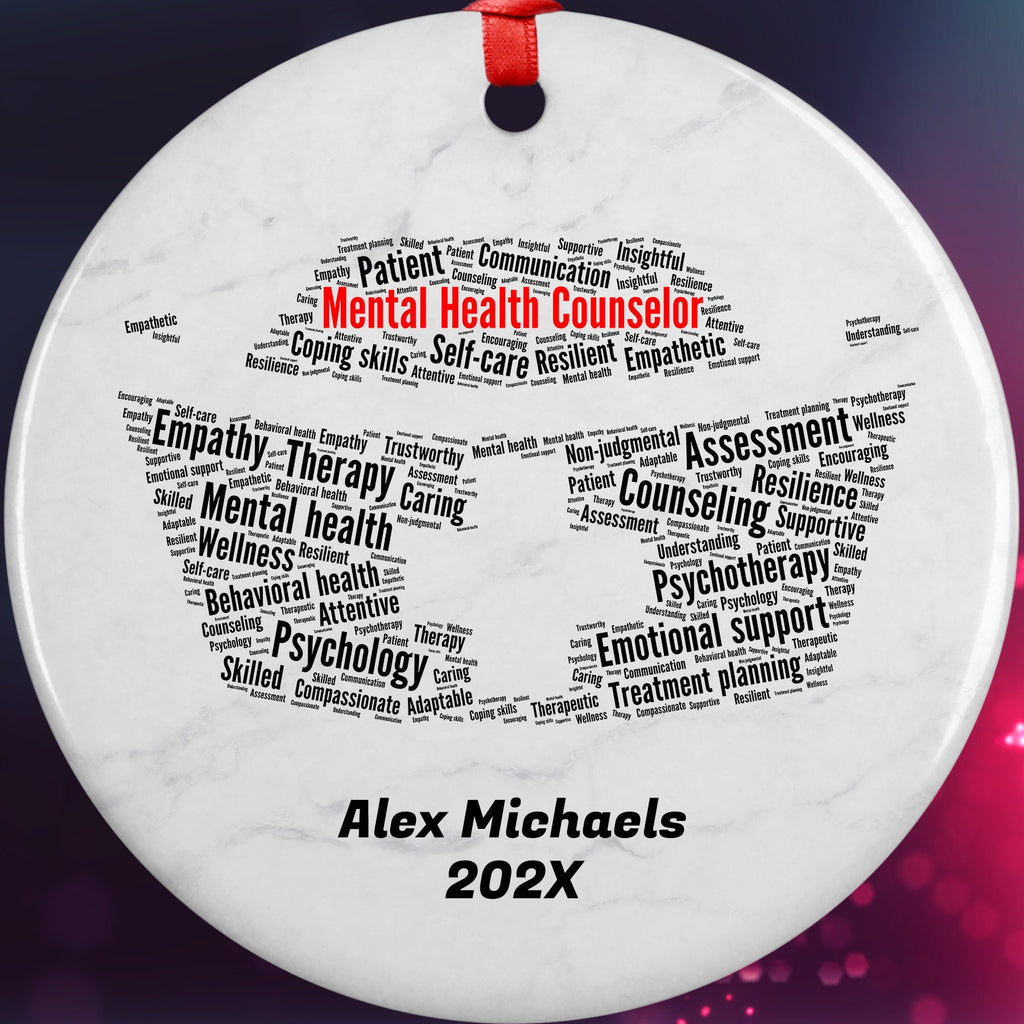 Mental Health Counselor Personalized Christmas Ornament