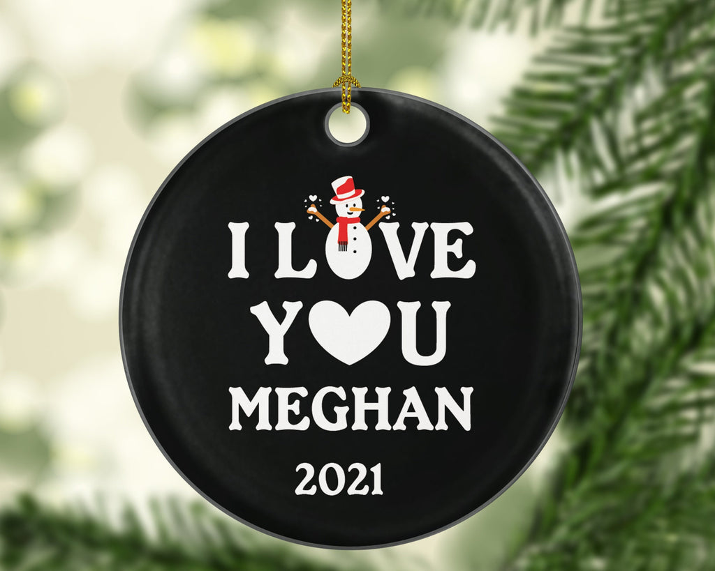 Personalized I Love You For Couple Ornament, Couple Gift Christmas, Newly Engaged Newlywed, First 1st Lover Engaged, Married Proposal