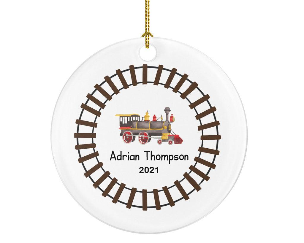 Personalized Train Christmas Ornament - Train Toy Ornament - Steam Engine - Locomotive Gift For Kids
