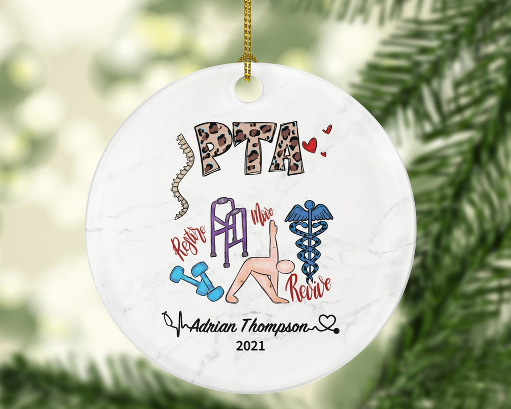 Physical Therapy Assistant Christmas Ornament, PT Personalized Gift, Physiotherapist Assistant Ornament, Medical Ornament