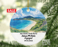 Jeju Island Christmas Ornament Personalized - South Korea Engaged Married Family Together Couple Travel Honeymoon Engagement Marriage