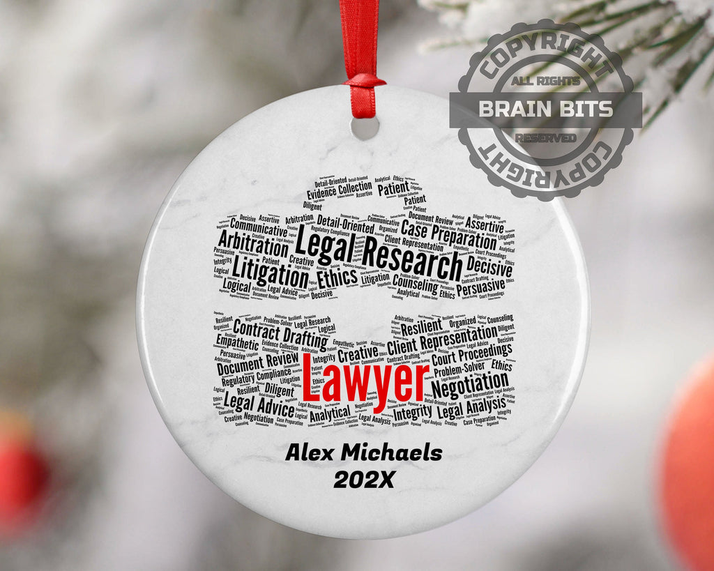 Lawyer Personalized Christmas Ornament