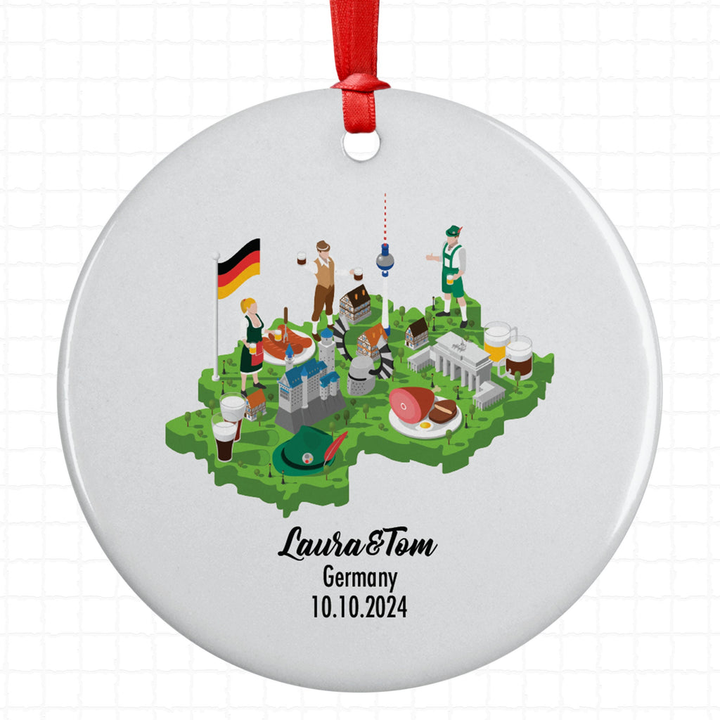 Germany, Ornament, Engagement, Married, Travel, Gift for Engaged Couple, Engagement Gift, Trip, Vacation Souvenir