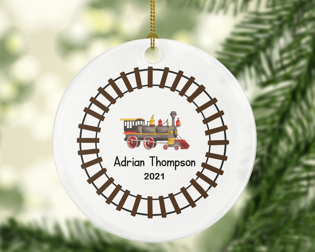 Personalized Train Christmas Ornament - Train Toy Ornament - Steam Engine - Locomotive Gift For Kids