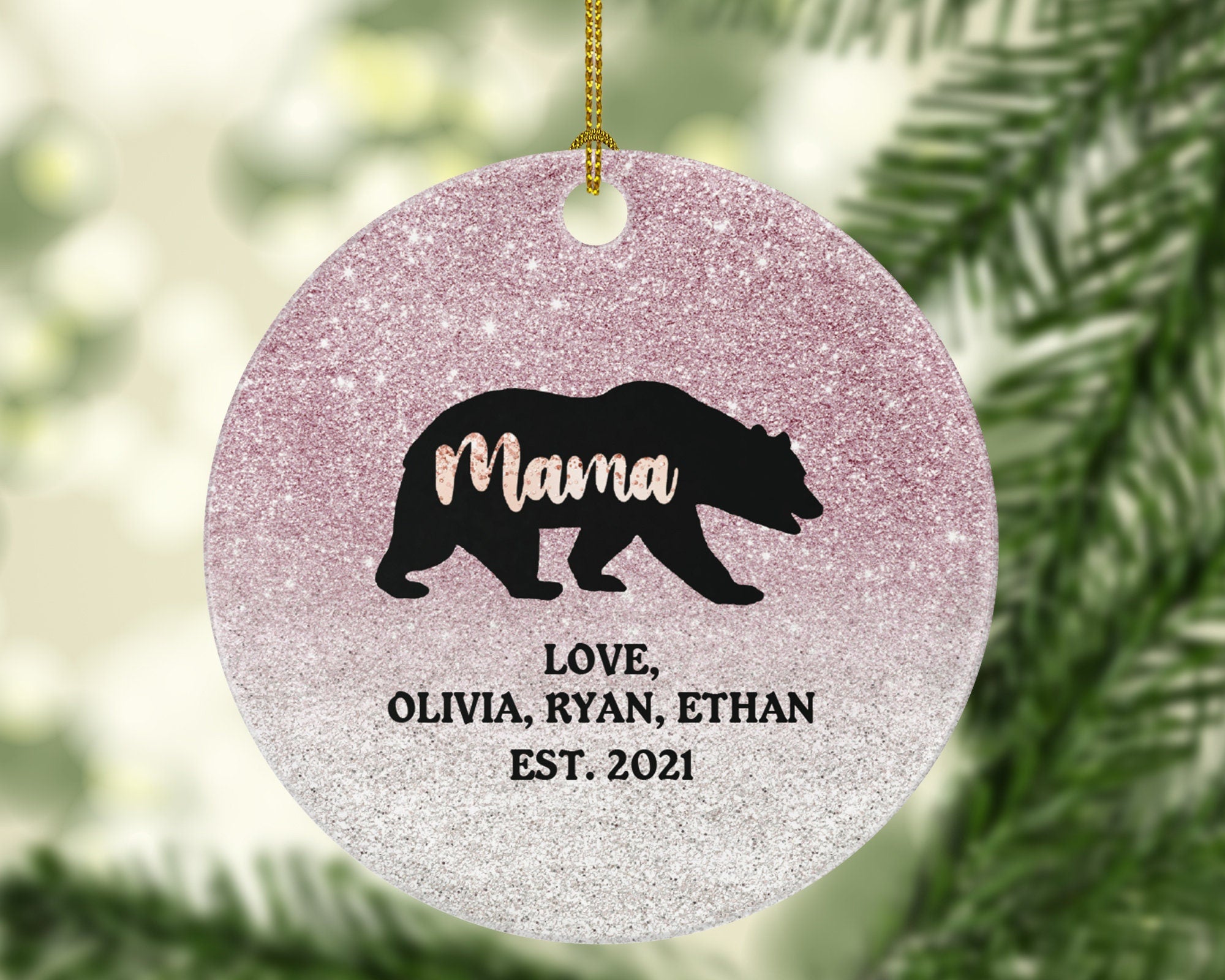 Mama Bear Ornament, Gift for Women, Mama Bear Gift, Mother's Day Gift, Christmas Ornament for Mom