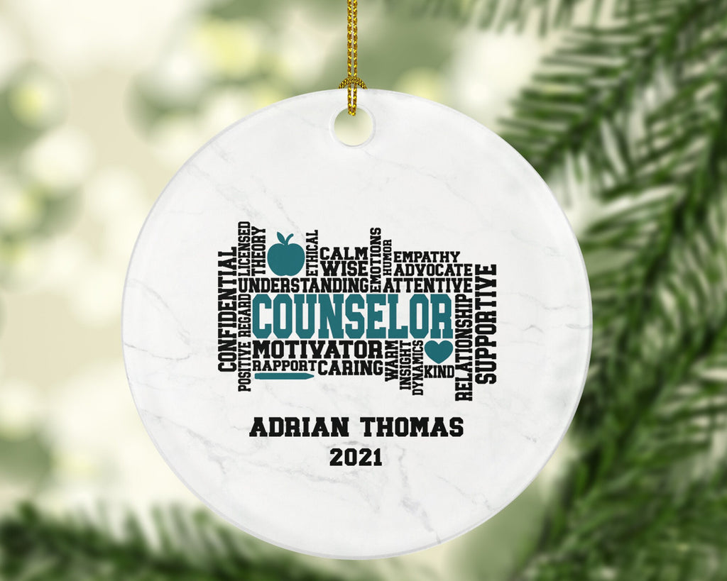 Counselor Christmas Ornament Personalized - Best Counselor - Custom Name Gift