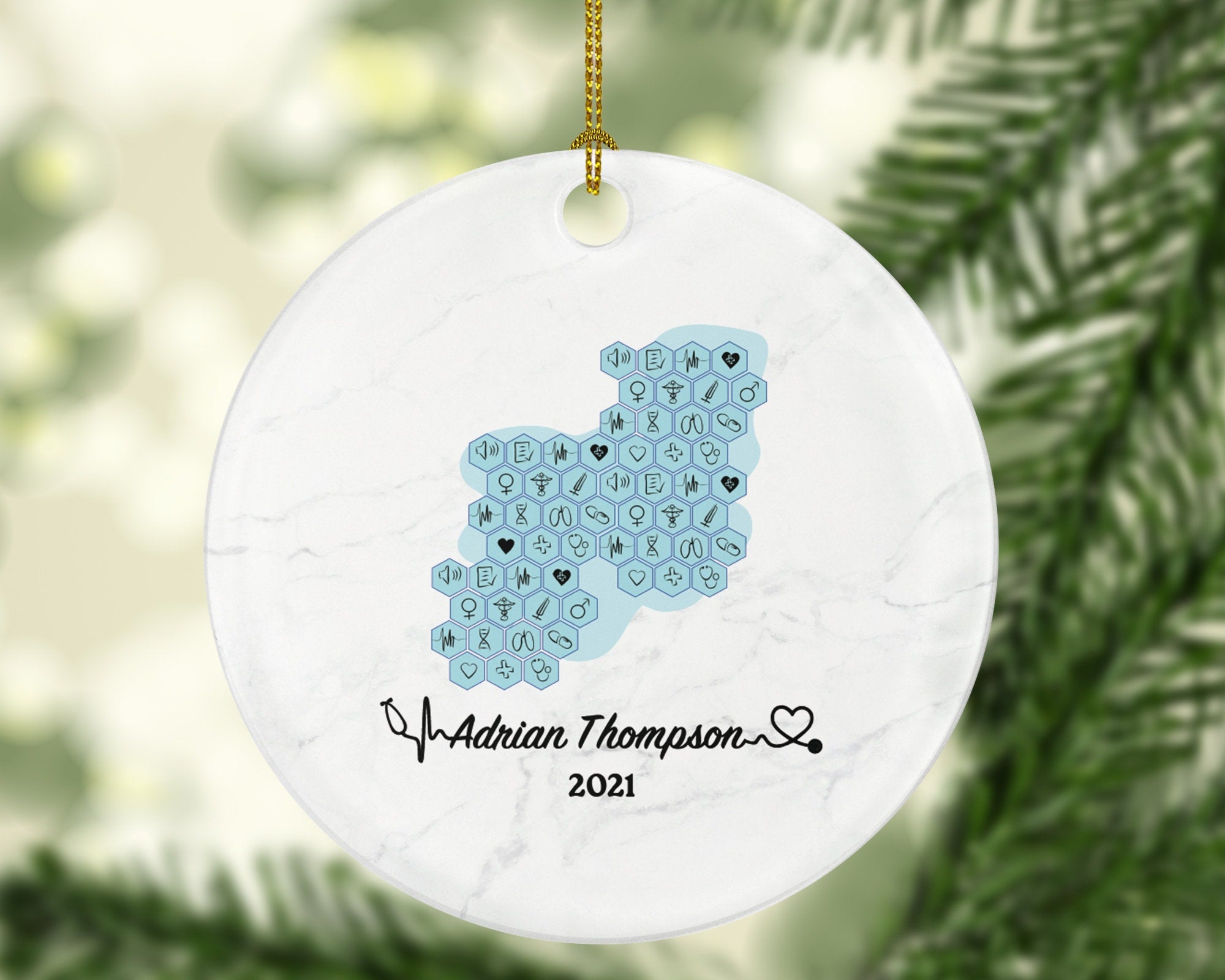 Personalized Multitasking Nurse Medical Doctor Christmas Ornament Health Worker Gift from Patient for Physician Practitioner MD RN PT
