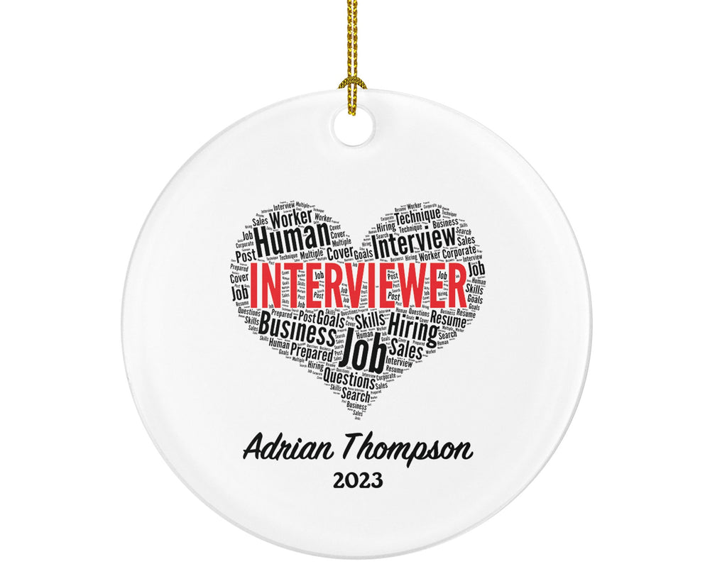 Interviewer Christmas Ornament Personalized - Business New Job Interview Worker Gift